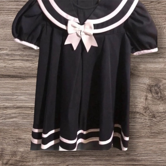 BOUTIQUE DRESS NEW GIRLS NAVY NAUTICAL SUMMER DRESSY SAILORS SPRING TOP 4T - Picture 1 of 7
